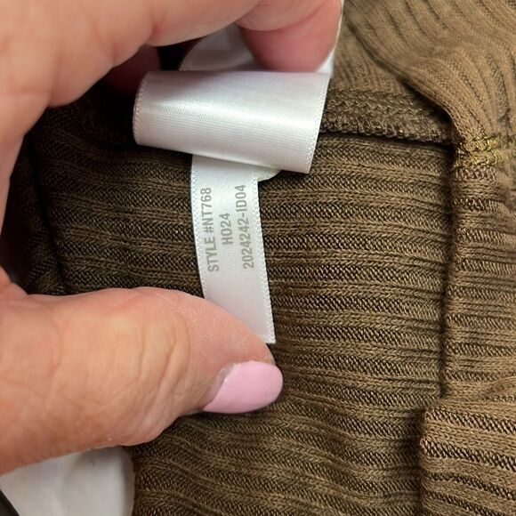 Madewell NU772 Black and white stripe Ribbed Lace-Up Short-Sleeve Tee NWT xs - Picture 5 of 7